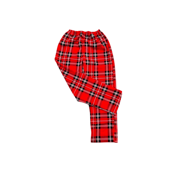 Pantalón pijama Cuadro rojo blanco y negro