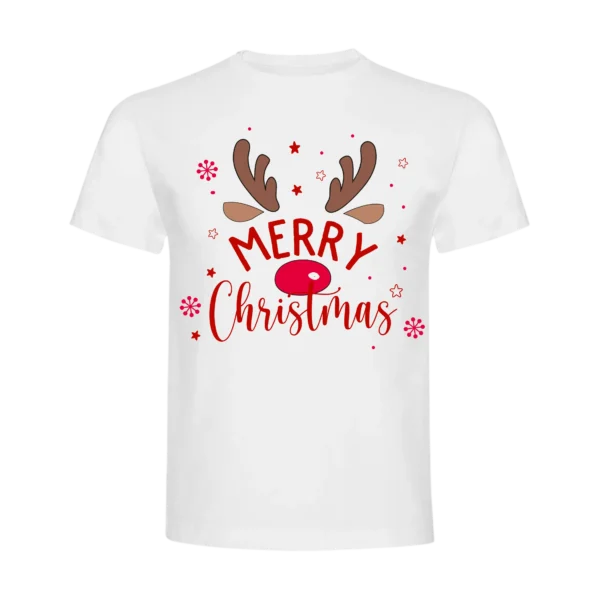 Polera Reno Merry Christmas nariz roja