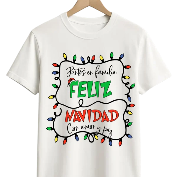 Polera Feliz Navidad luces