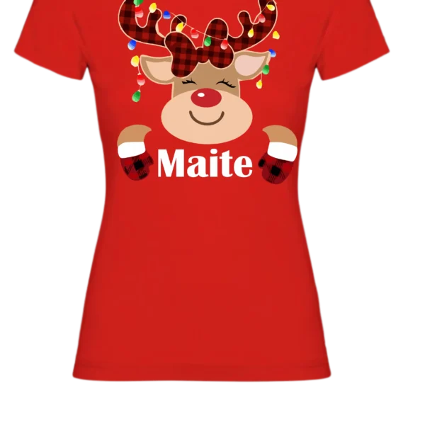 Polera Reno con nombre y luces