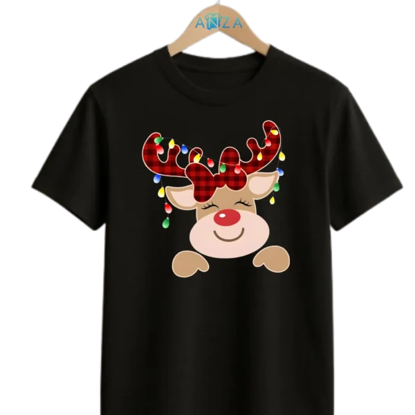 Polera Reno con cuadros niña