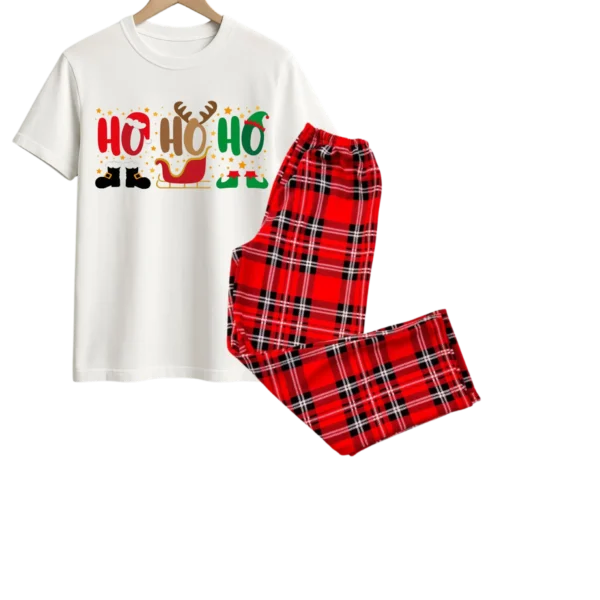 pijama de navidad HO HO HO